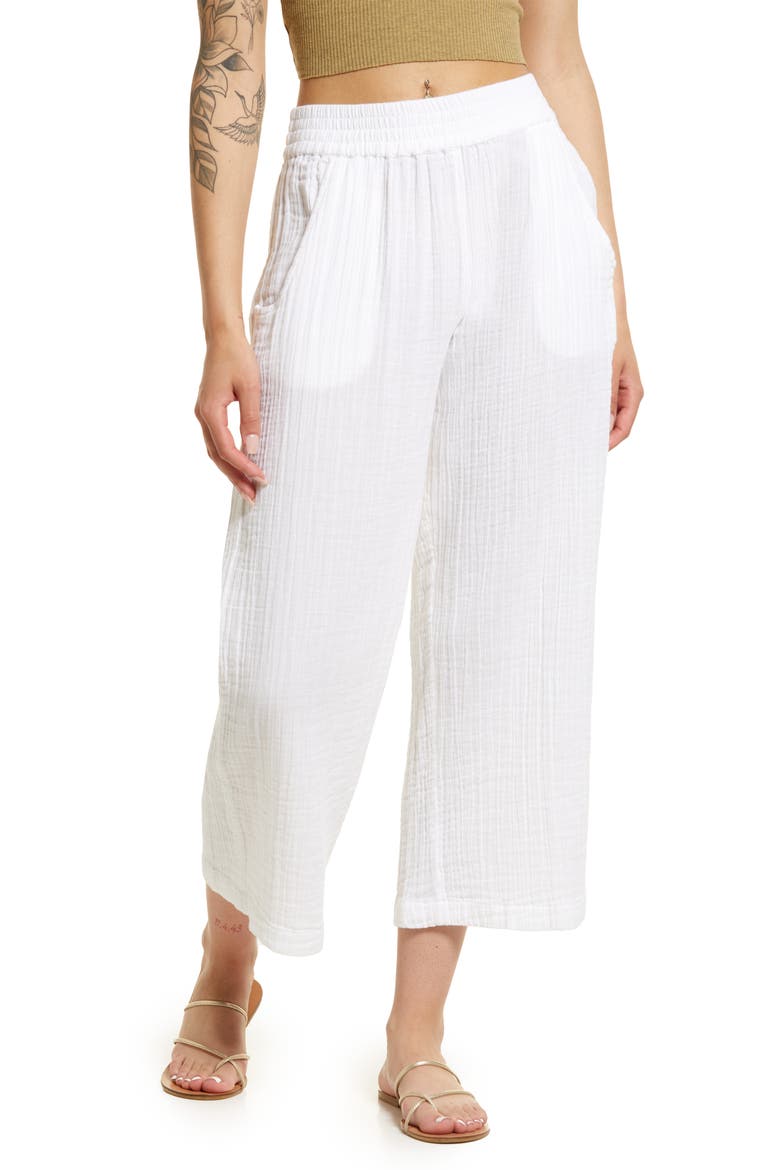 Premium Surf Cotton Beach Pants, Main, color, WHITE