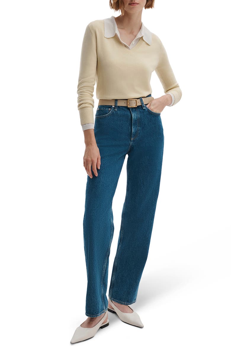 rag & bone Shea High Waist Straight Leg Jeans, Alternate, color, Cornflower
