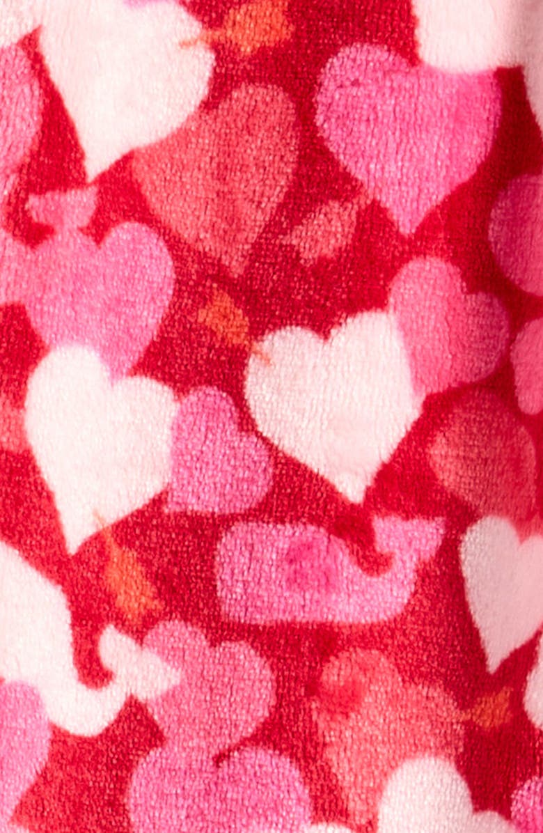 vineyard vines Kids' Print Fleece Sleep Pants, Alternate, color, Hearts Red Velvet