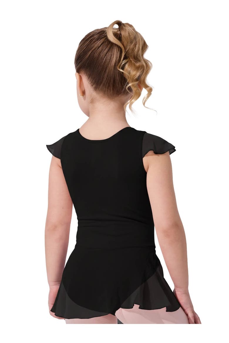 Flutter Sleeve Dress, Alternate, color, Black