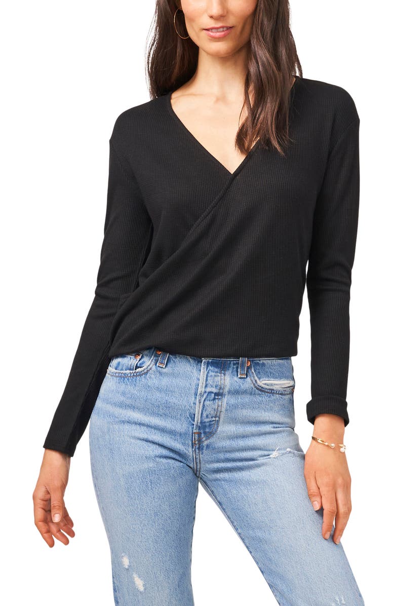1.STATE Surplice Long Sleeve Top, Main, color, 