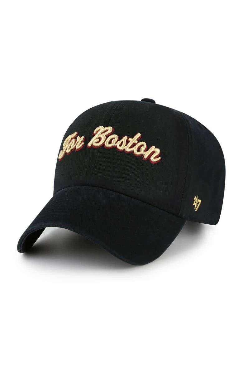 Men's '47 Black Boston College Eagles Clean Up Adjustable Hat, Main, color, Black