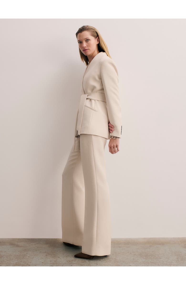 The Fold Selsey Doppio Crepe Blazer, Alternate, color, Neutral