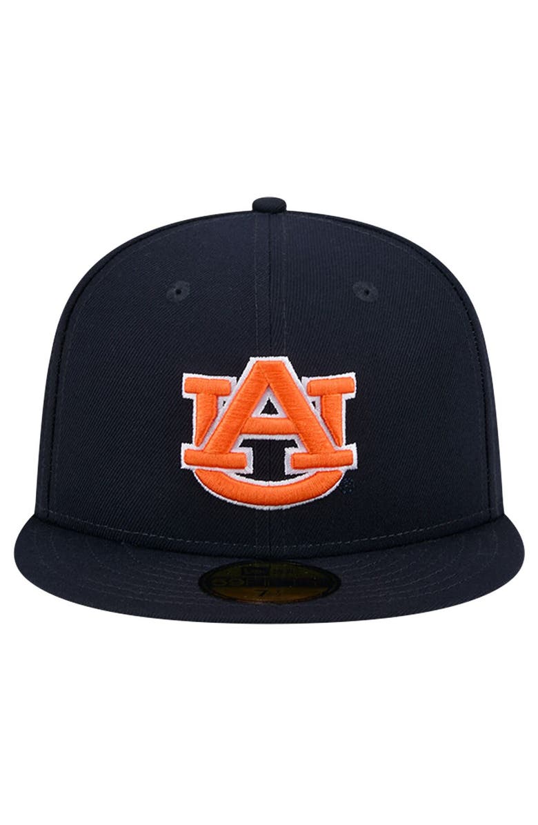 New Era Men's New Era Navy  Auburn Tigers Throwback 59FIFTY Fitted Hat, Alternate, color, Navy