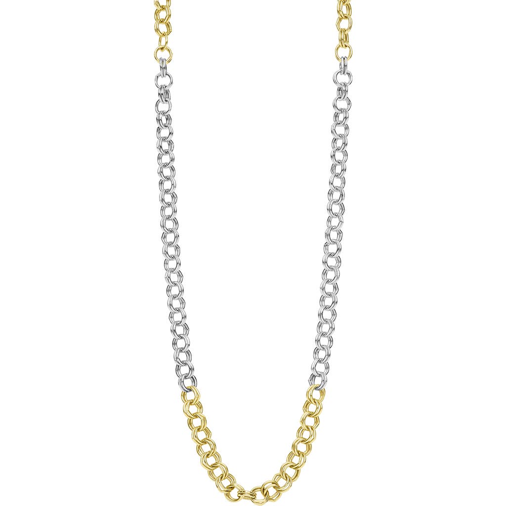 Lagos Two-tone High Jinks Link Chain Necklace In Metallic