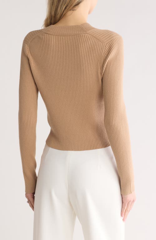 Vince Rib Cardigan In Neutral