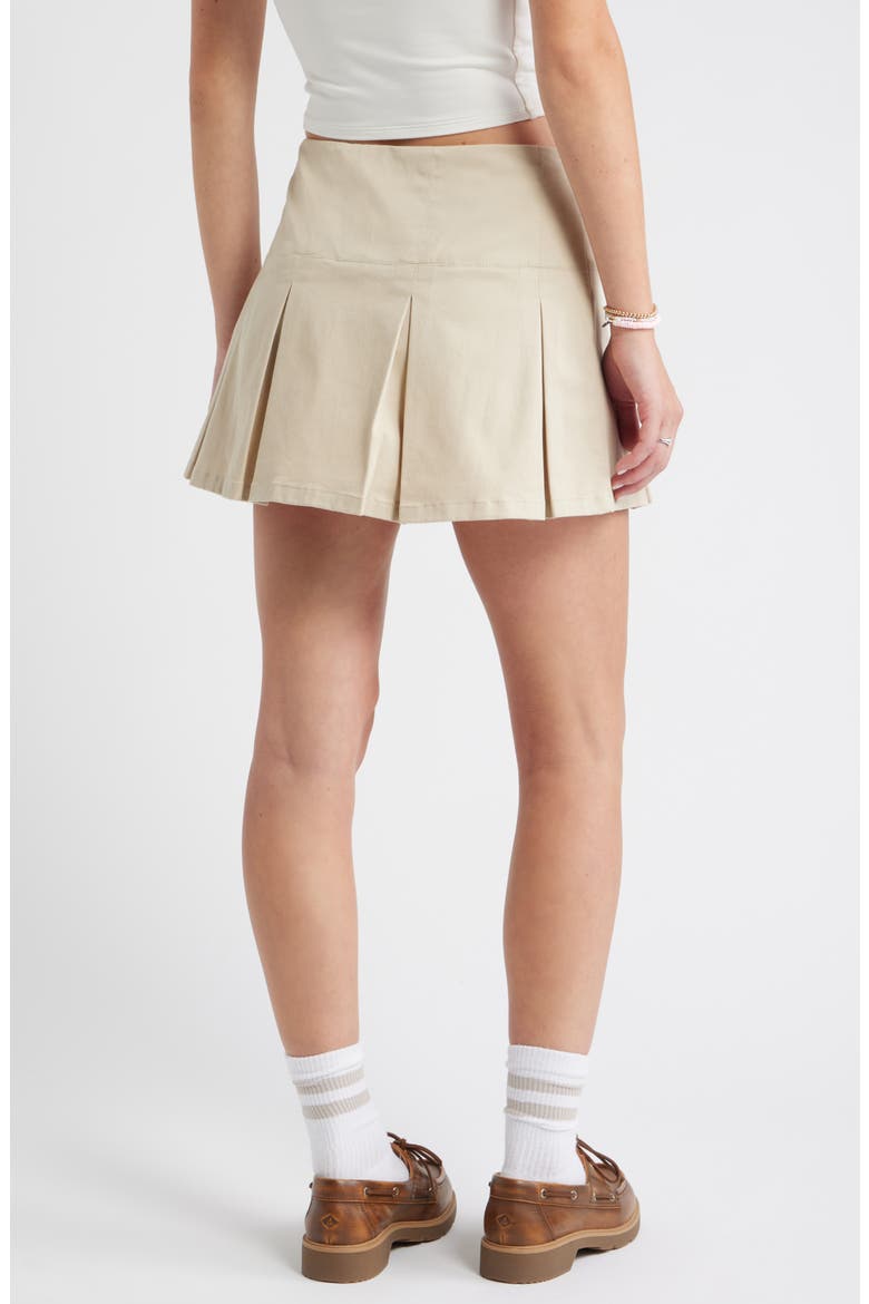 Preppy Pleated Miniskort, Alternate, color, BEIGE CEMENT