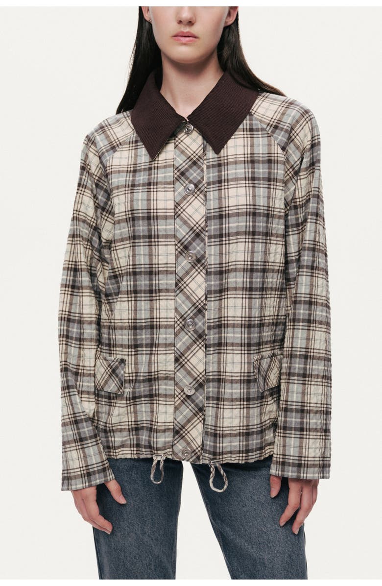 Nocturne Checked Contrast Collar Jacket, Main, color, Multi-Colored