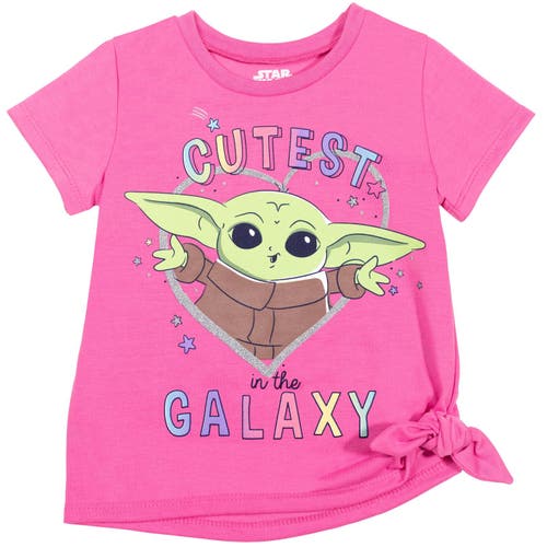 Star Wars The Mandalorian Baby Yoda T-shirt & Leggings Set In Pink