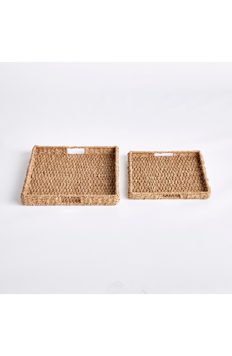Napa Home & Garden Seagrass Rectangular Trays St/2, Alternate, color, Brown