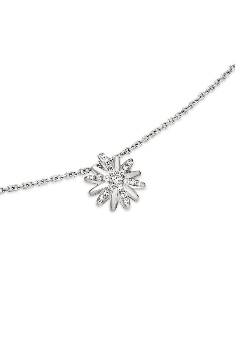 David Yurman Petite Starburst Pendant Necklace with Diamonds, Alternate, color, Diamond/ Silver