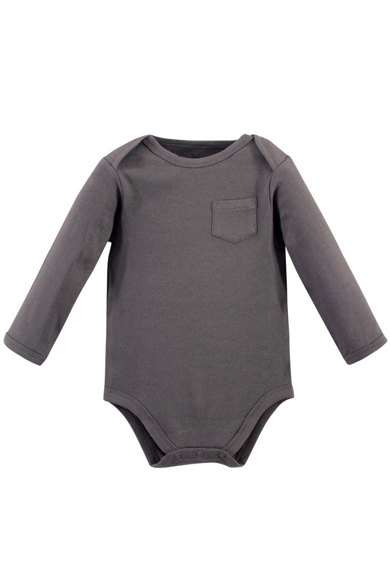 5Pk Long Sleeve Organic Bodysuits, Alternate, color, Boho Fox