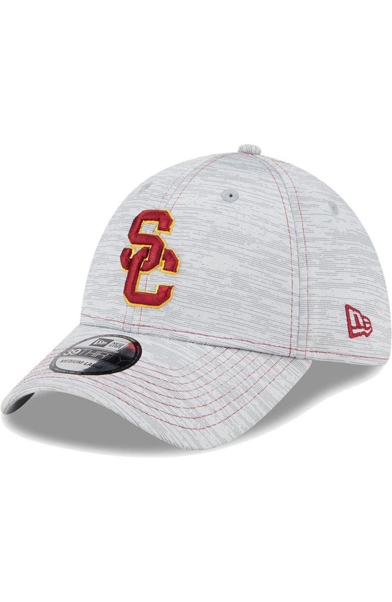 New Era Men's New Era Gray USC Trojans Speed 39THIRTY Flex Hat, Main, color,