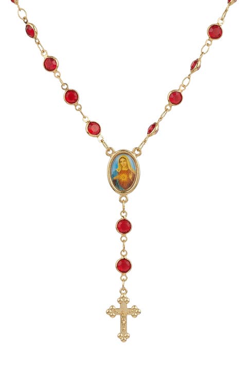 The Red Stone Rosary Necklace
