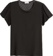 Loveappella Clip Dot Smocked Top