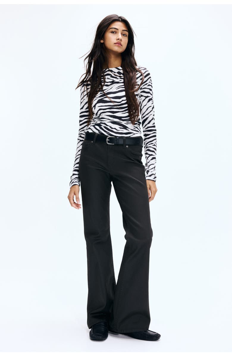 H&M Flared Low Jeans, Alternate, color, 