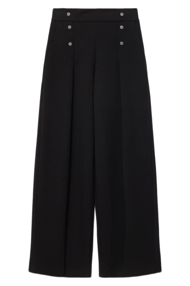 Emilia Wide Leg Trousers, Alternate, color, BLACK