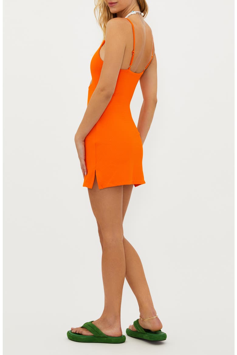 Jewel Cutout Minidress, Alternate, color, SUNSHINE HAZE WAFFLE