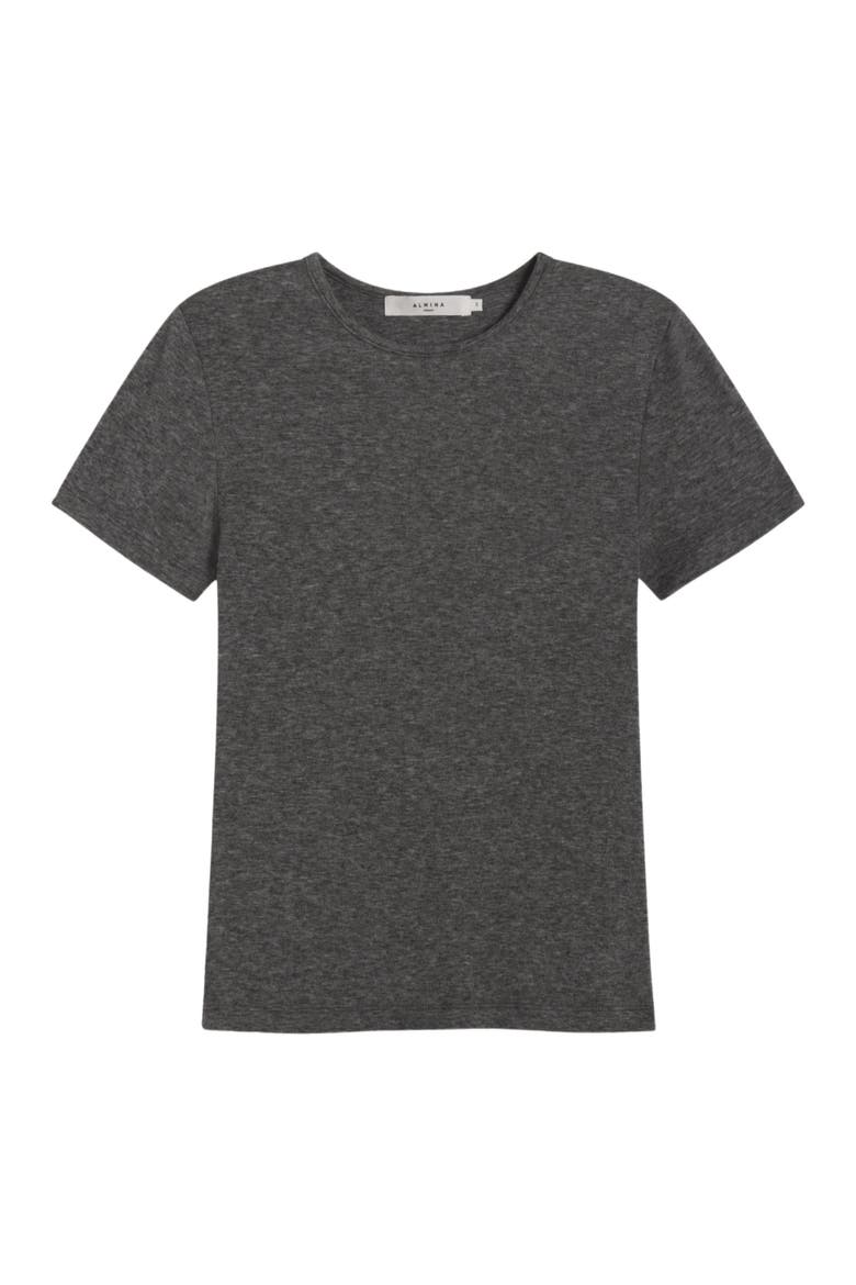 Short Sleeve Knit Top, Alternate, color, Charcoal
