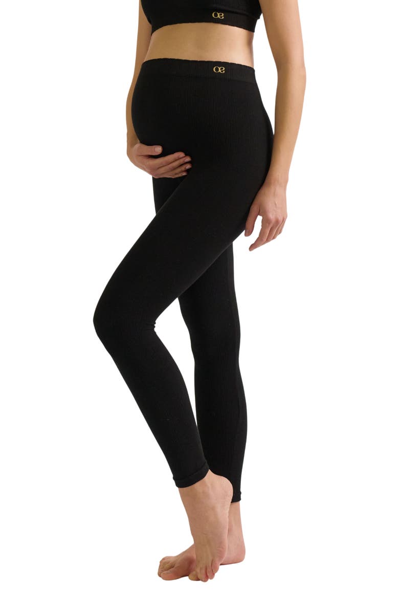Cache Coeur Zoé Maternity Leggings, Alternate, color, Black