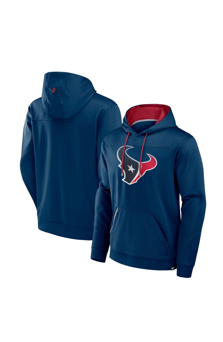 FANATICS Men's Fanatics Navy Houston Texans Defender Dot Faded Pullover Hoodie, Alternate, color, Navy