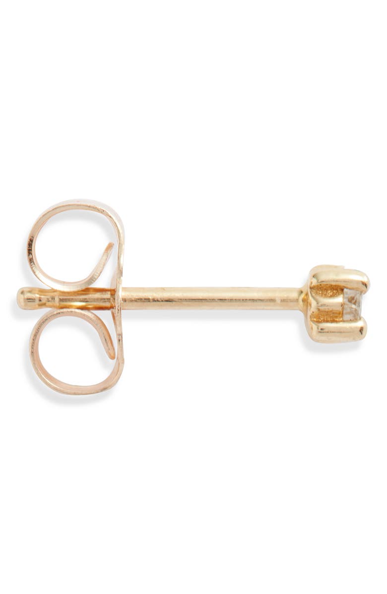 Jennie Kwon Designs Single Diamond Stud Earring, Alternate, color,