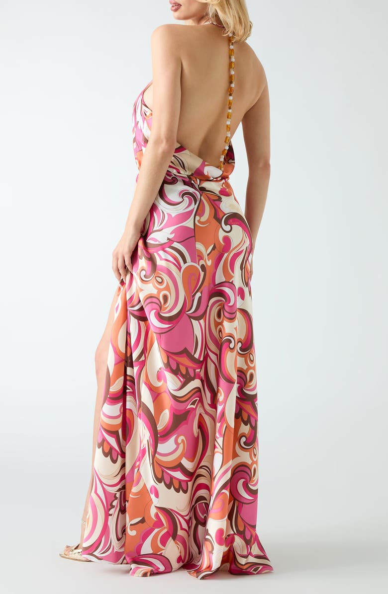 Marciano Carmen Sleeveless Halter Maxi Dress, Alternate, color, 