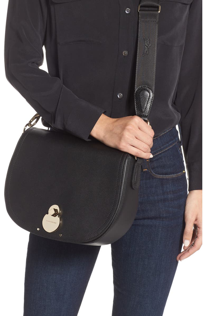 Longchamp Medium Cavalcade Leather Crossbody Bag, Alternate, color,