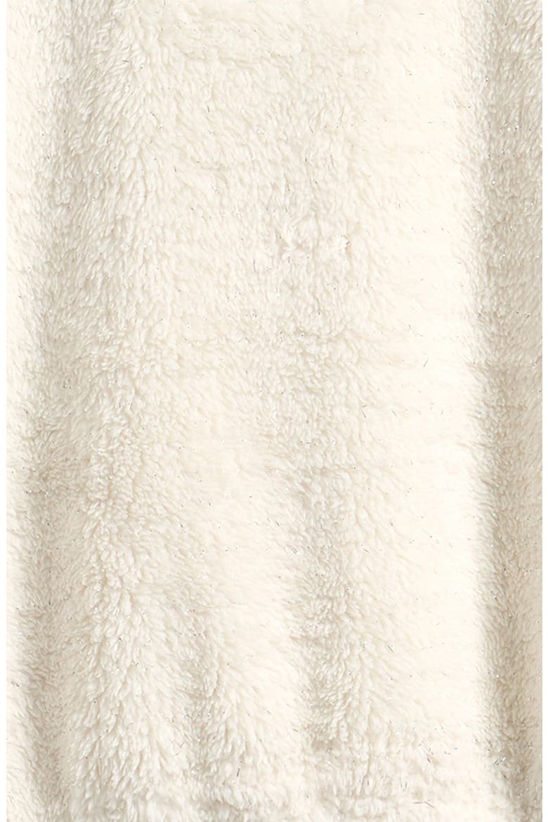 Kids' Lurex High-Pile Fleece Hoodie, Main, color, OFF WHITE