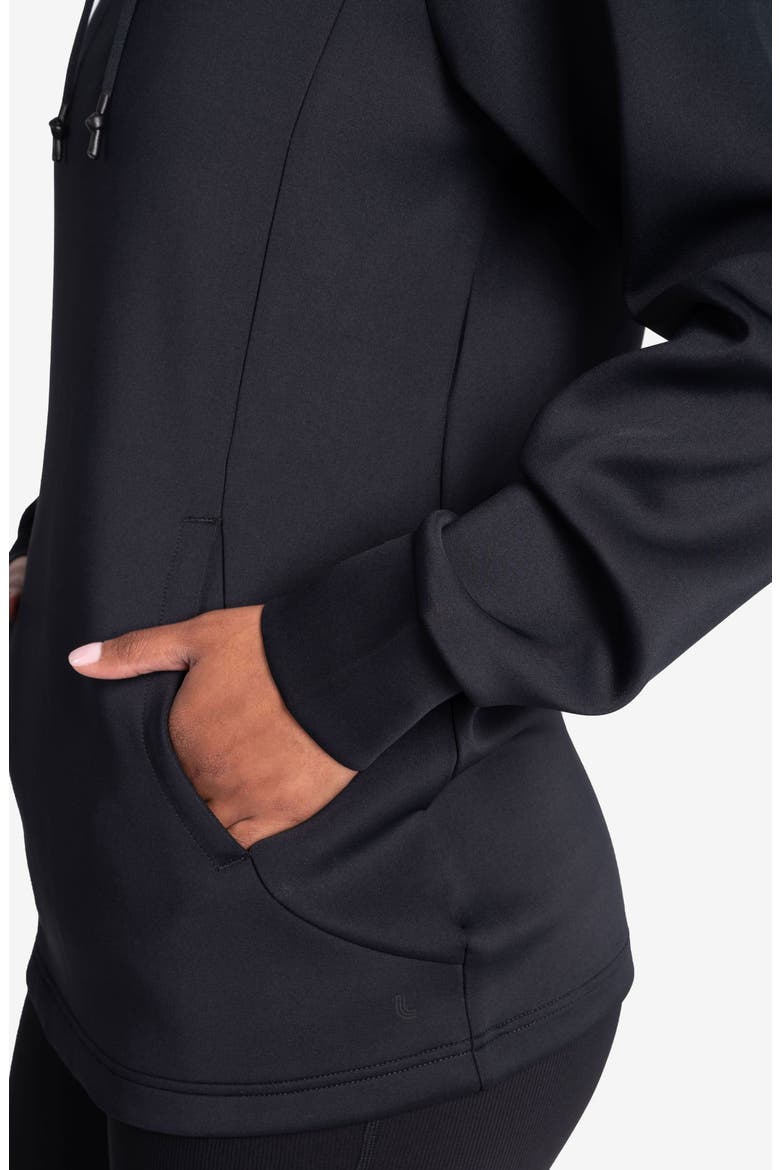 Spacer Tunic Hoodie, Alternate, color, BLACK BEAUTY