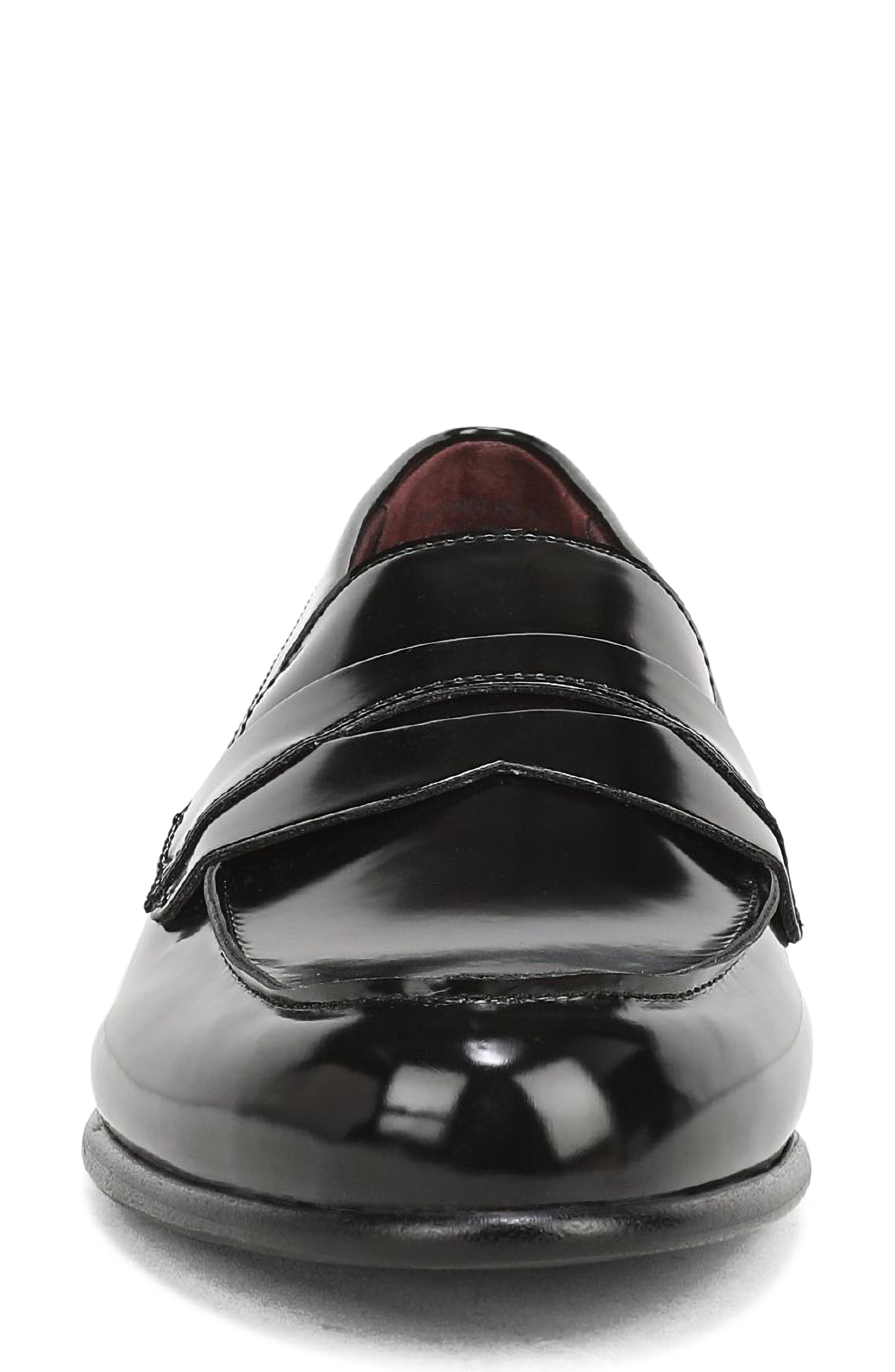 Maven Faux Leather Loafer, Alternate, color, BLACK