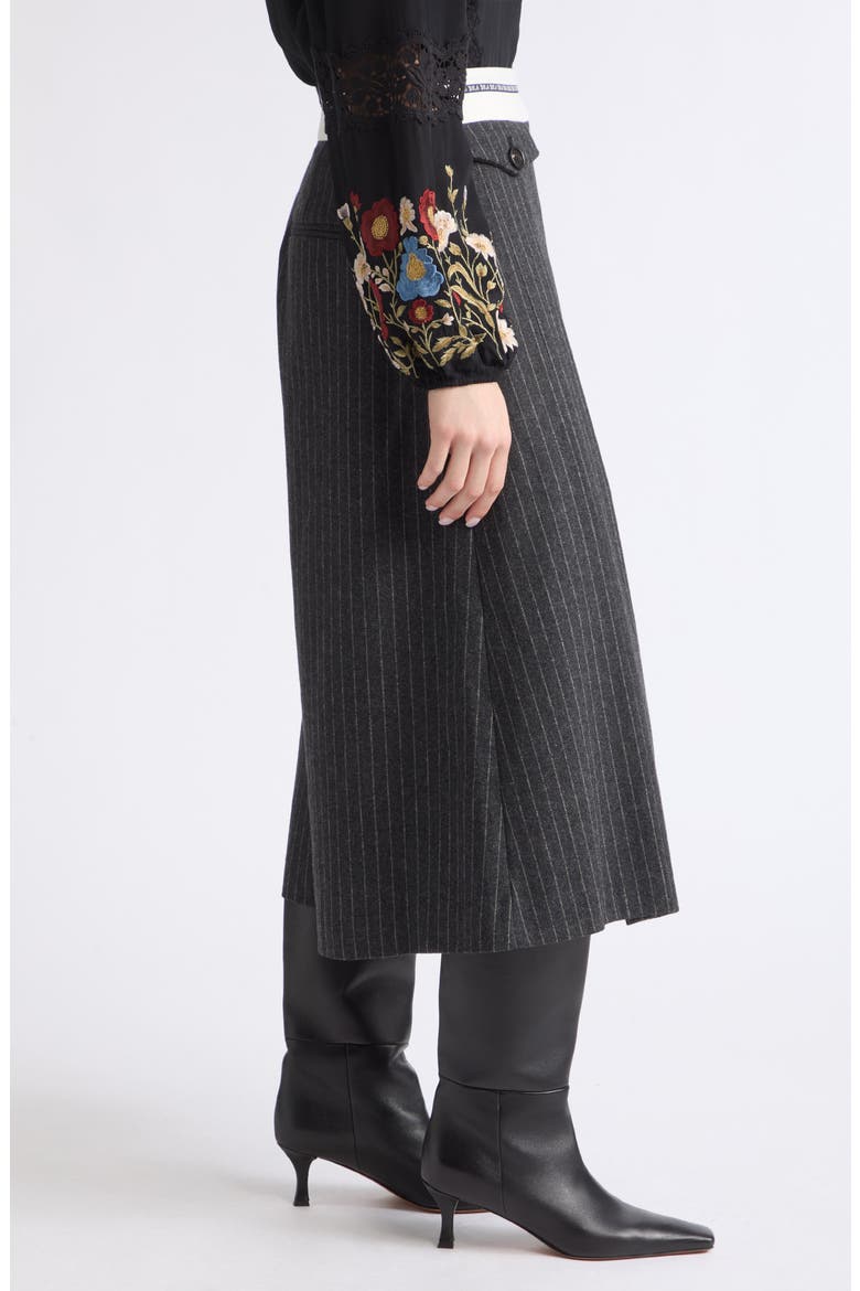 Johanna Pinstripe Culottes, Alternate, color, GRAY