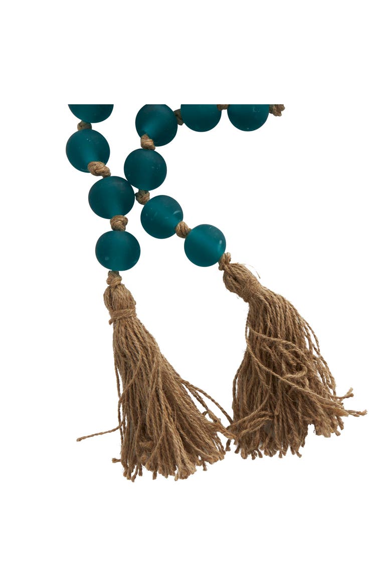 Bohemian Glass Beaded Tassel Garland, Alternate, color, TEAL