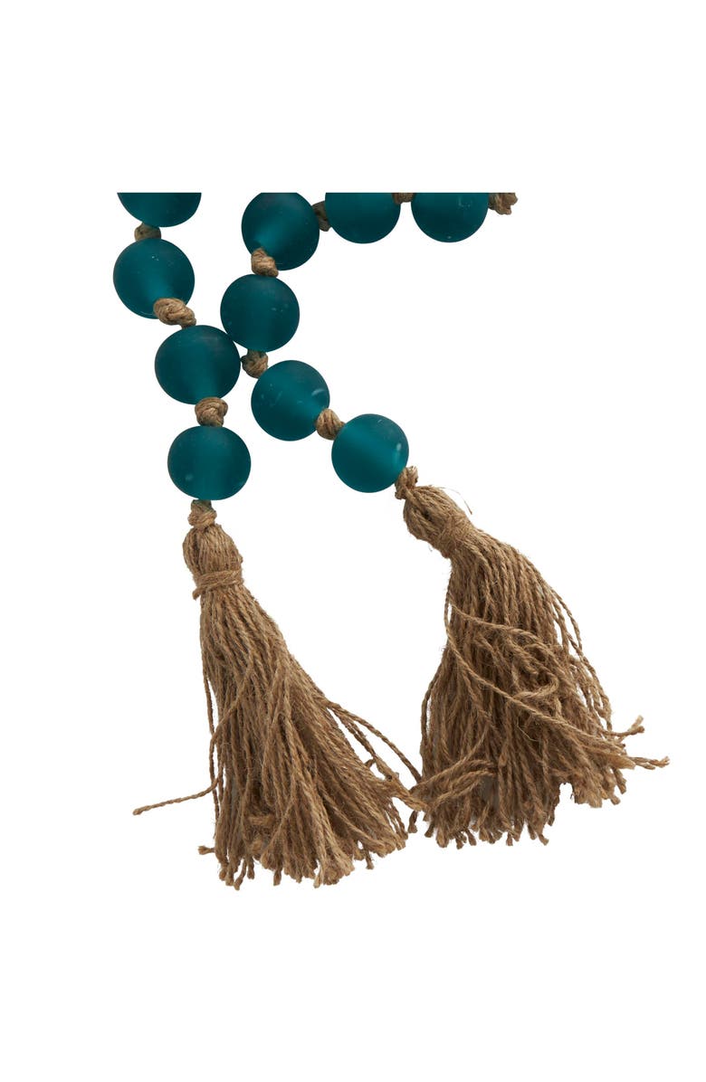 WILLOW ROW Bohemian Glass Beaded Tassel Garland, Alternate, color, Teal