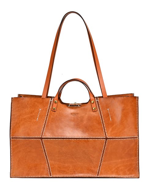 Rosa Genuine Leather Spacious Carryall Tote