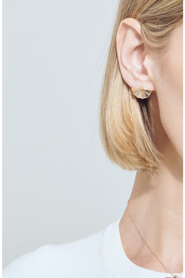 Archival Sensu Earrings, Alternate, color, Yellow