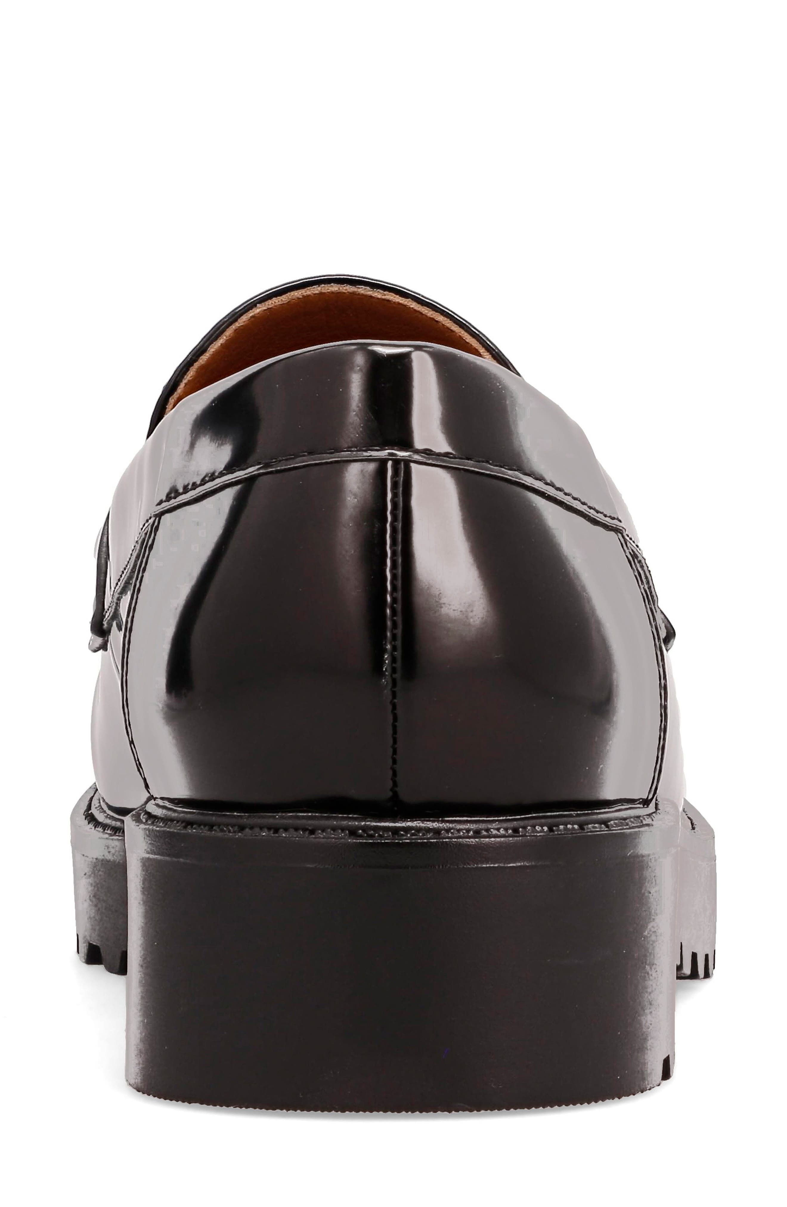 MIA AMORE Hali Lug Sole Penny Loafer, Alternate, color, Black