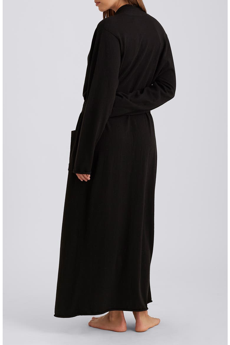 Cotton & Cashmere Robe, Alternate, color, BLACK