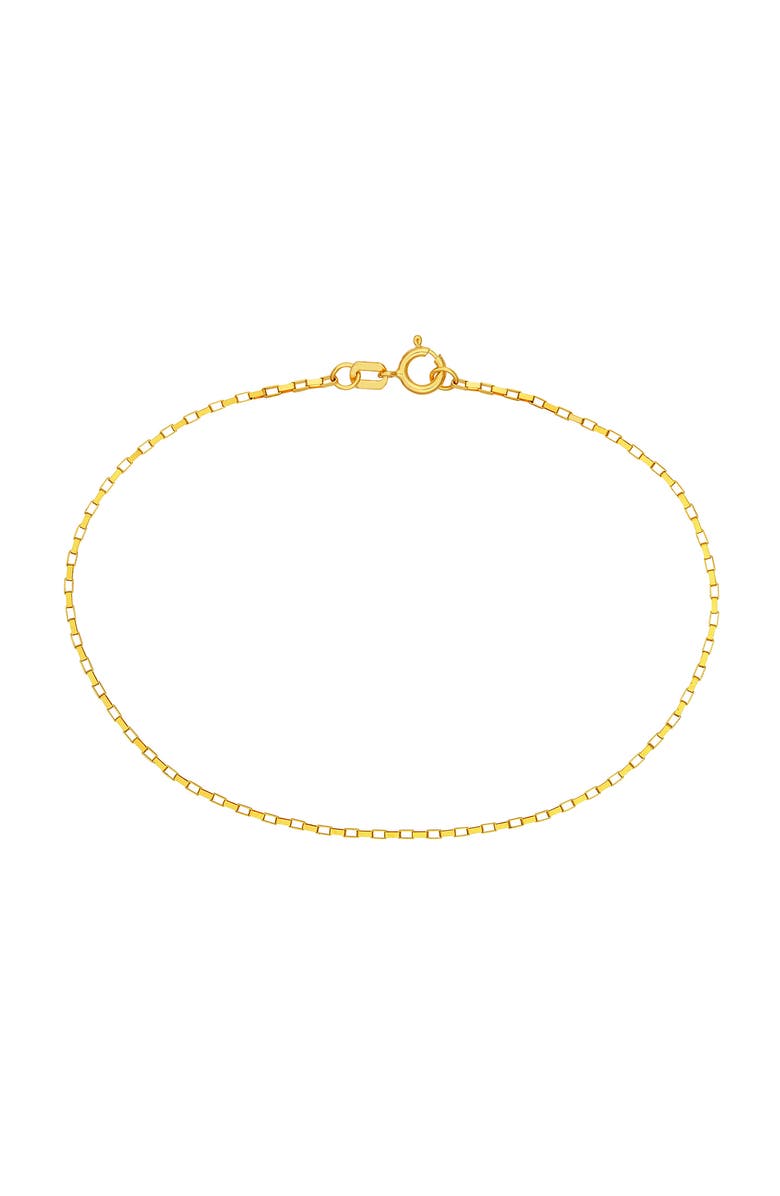 HAWLEY ST 14K Gold Long Link Box Chain Bracelet, Main, color, 