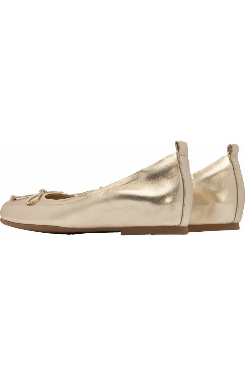 ABEO Cadence Bow Ballet Flat, Alternate, color, Light Gold - Regular