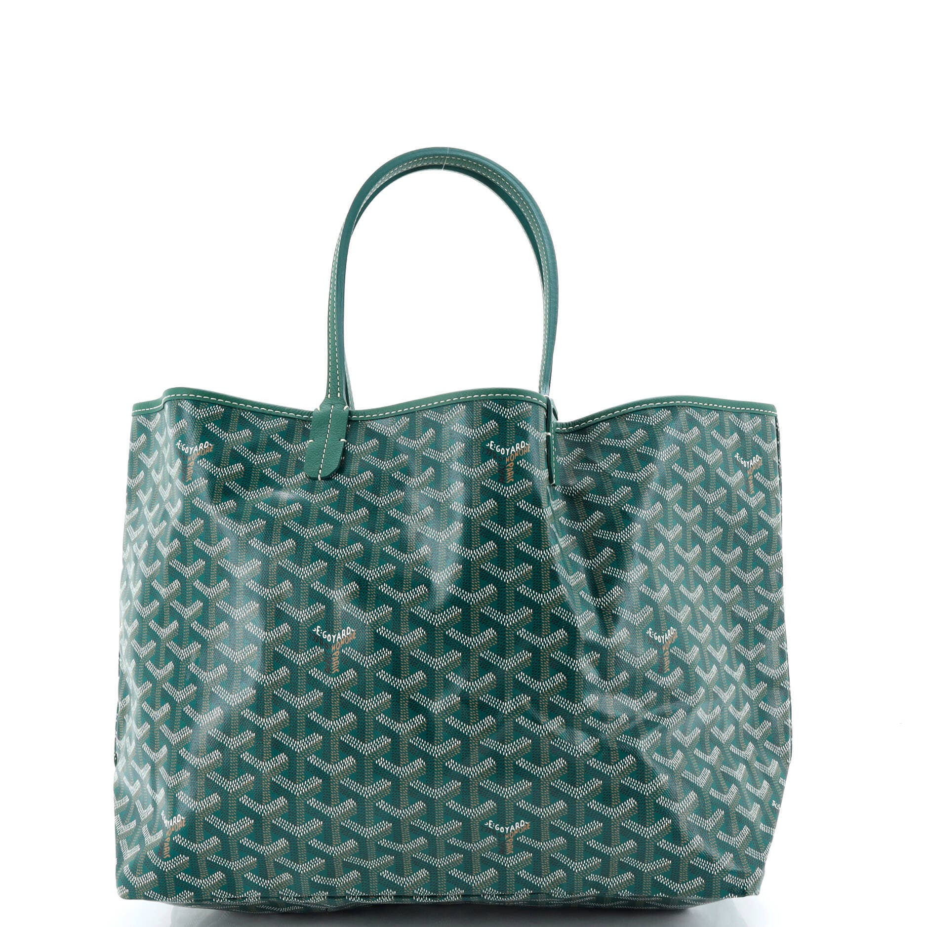 Pre-Owned Goyard Saint Louis Tote Coated Canvas PM, Main, color, Green