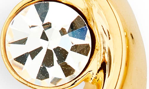 Oscar De La Renta Crystal Wave Earrings In Gold