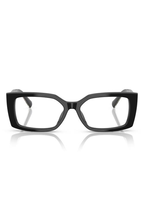 Tiffany & Co . 54mm Rectangular Optical Glasses In Black