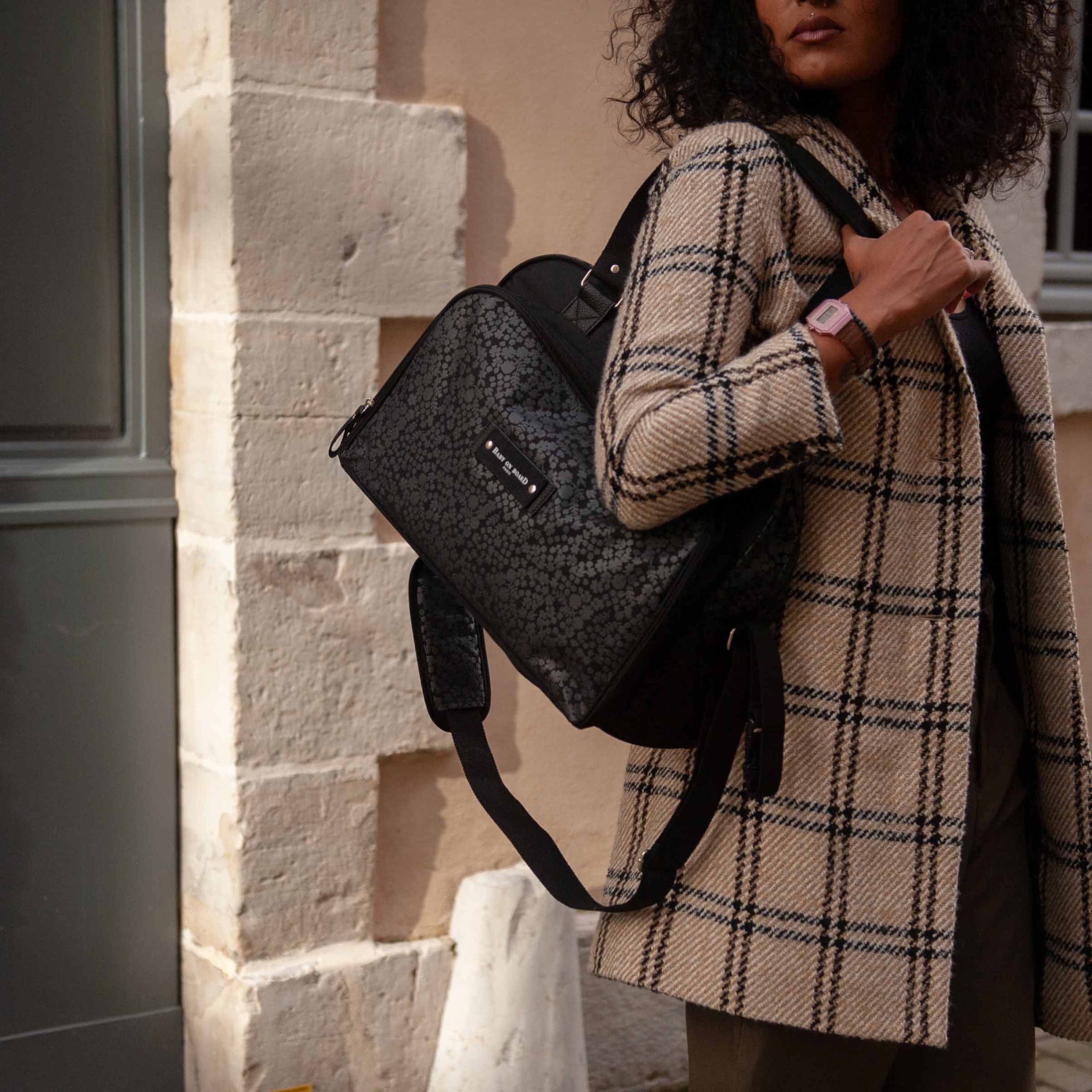 Baby on Board Simply Diaper Bag, Alternate, color, Liberty Black Floral