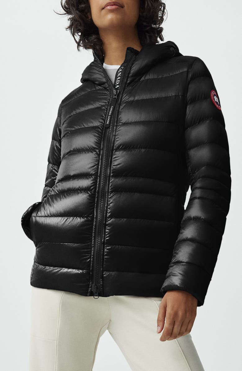 Canada Goose Cypress Packable Hooded 750-Fill-Power Down Puffer Jacket, Main, color, Black