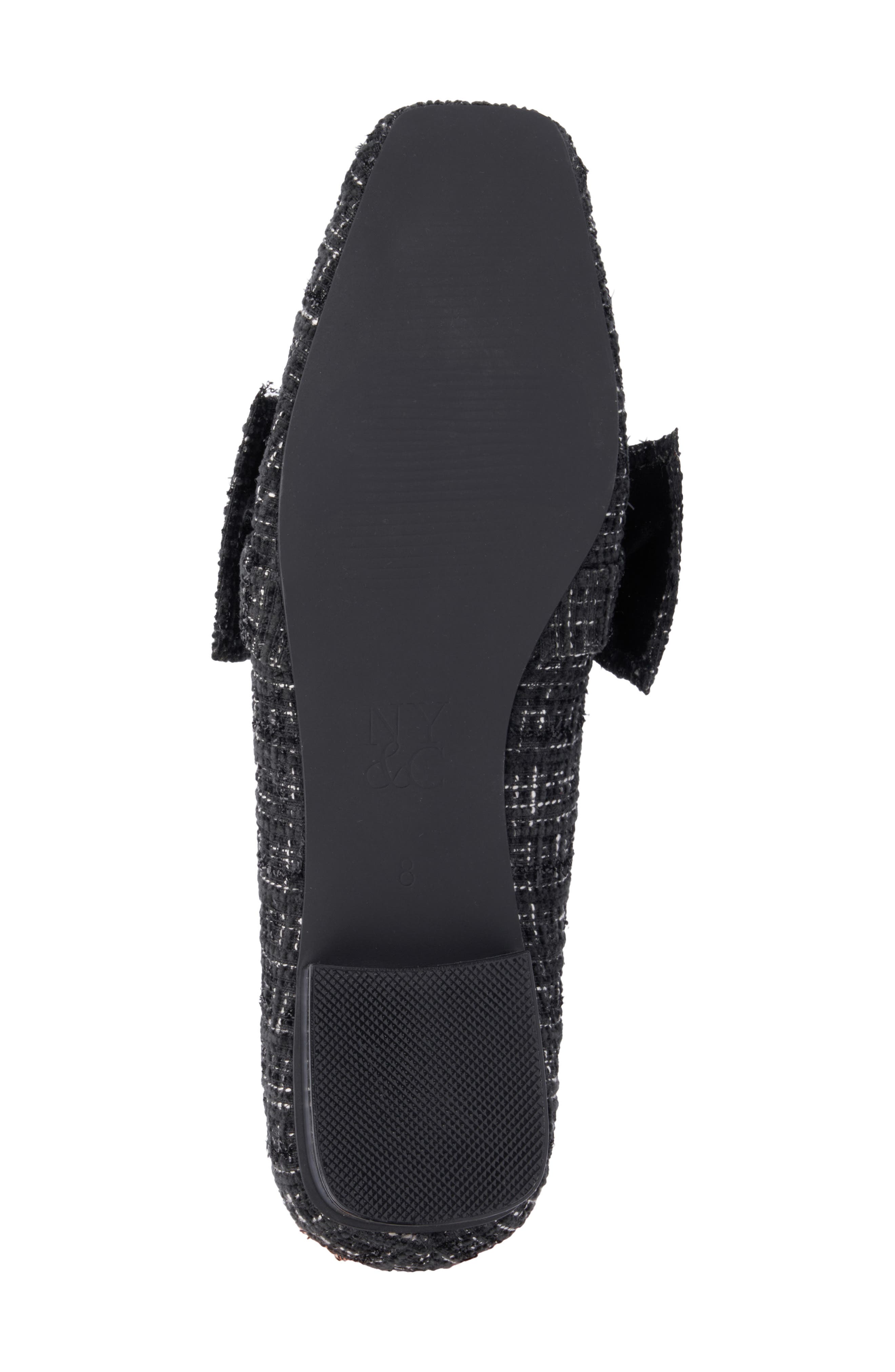 NEW YORK AND COMPANY Dominica Bow Loafer, Alternate, color, Black/White