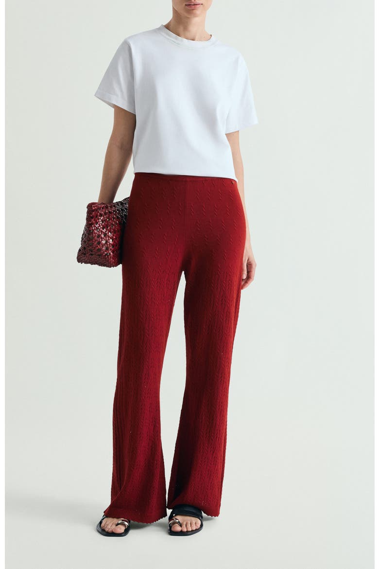 Set Pointelle Knit Pant, Alternate, color, Red