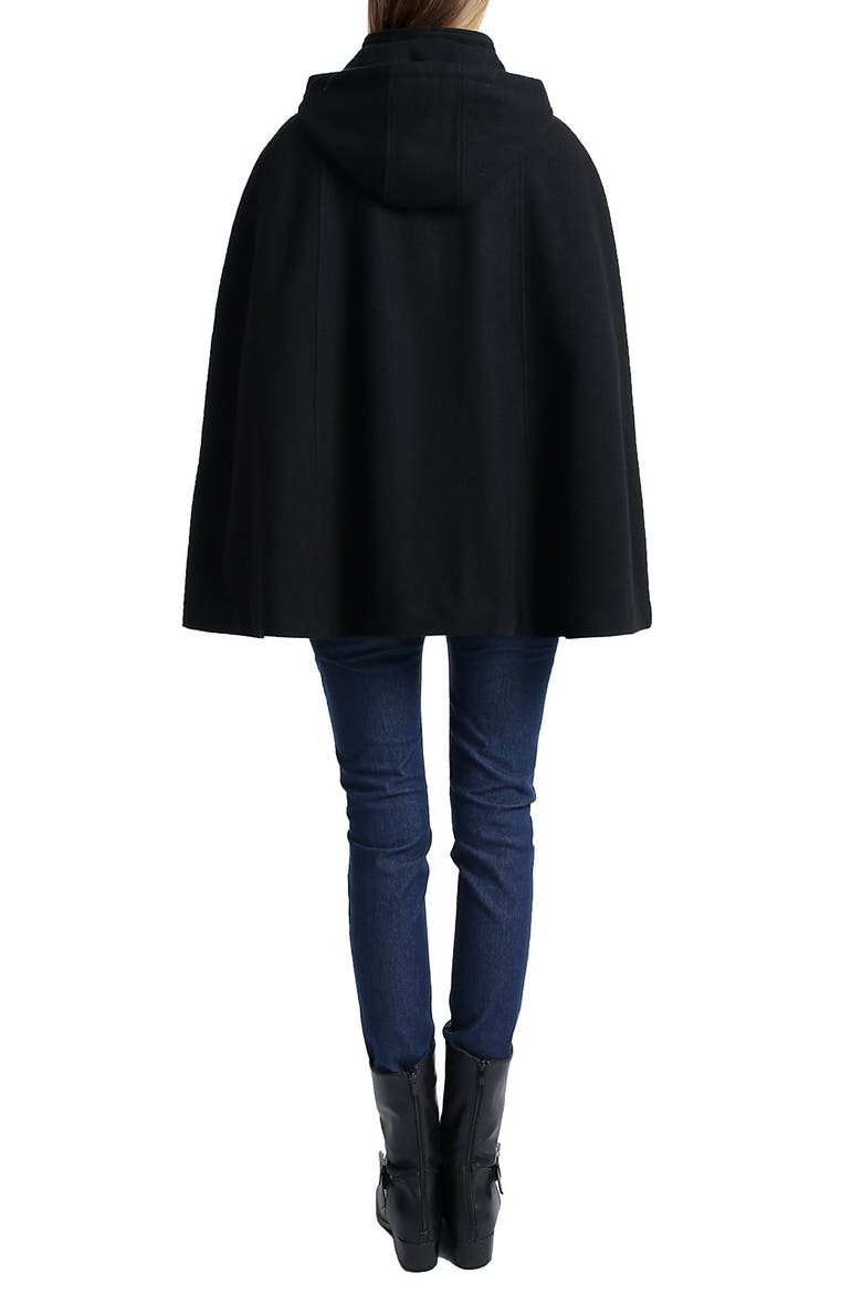 'Robin' Wool Blend Maternity Cape, Alternate, color, BLACK