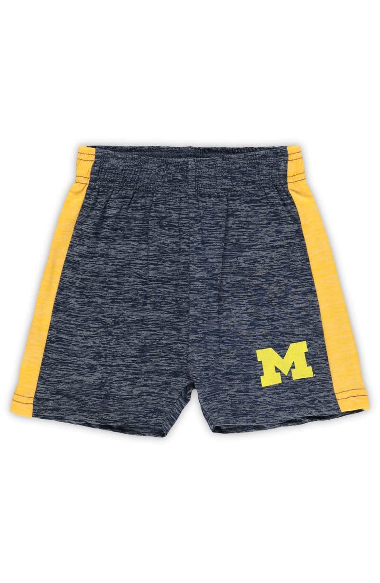 Wes & Willy Toddler Wes & Willy Michigan Wolverines Cloudy Yarn T-Shirt & Shorts Set, Alternate, color, Maize