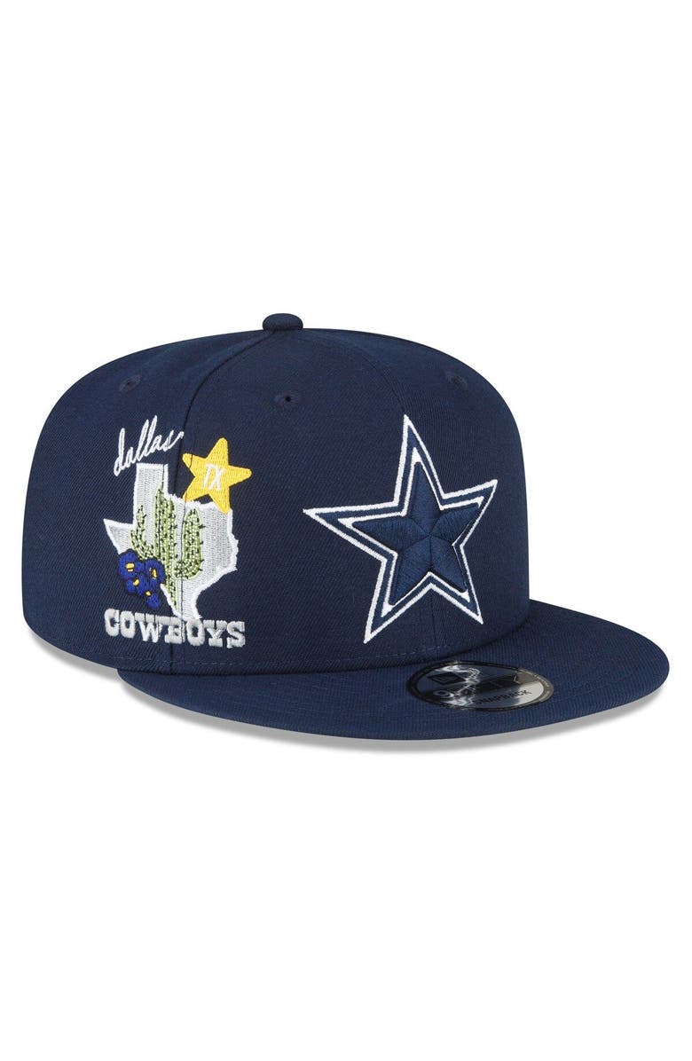 New Era Men's New Era Navy Dallas Cowboys Icon 9FIFTY Snapback Hat, Main, color, 